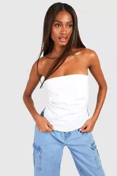 Бенгалийский корсетный топ с разделками бандо Boohoo, белый