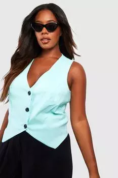 бенгалийский жилет топ Boohoo, аква