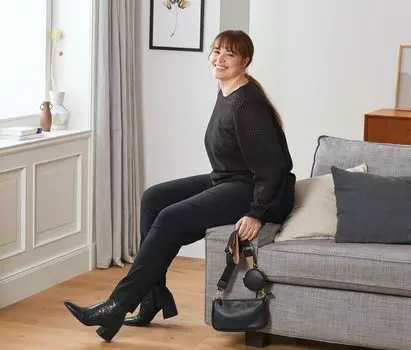 Бенгалинские брюки Tchibo, черный