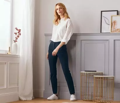 Бенгалинские брюки Tchibo, темно-синий