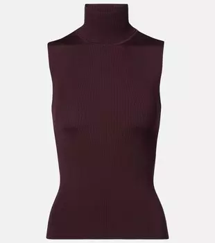 Бенита ребристый водолазный свитер Khaite, Almandine