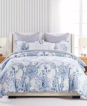 Беннетт двусторонний, 3 шт. Комплект одеял King/California King Levtex, синий