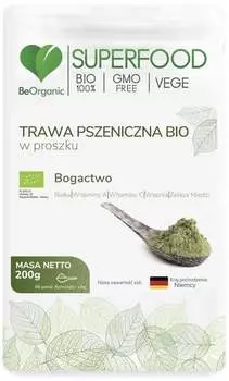 BeOrganic органический порошок ростков пшеницы 200 г