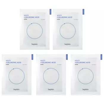 Beplain Multi Hyaluronic Acid Beauty Mask, 5 тканевых масок, 0,84 жидк. унции (25 мл)
