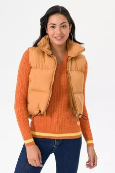 Берангария короткий стеганый жилет на вате Jimmy Sanders, оранжевый