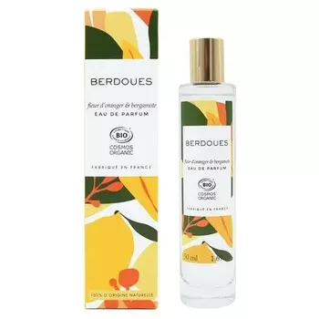 Berdoues Orange Blossom & Bergamot Organic Eau De Toilette Citrusy Floral Scent 1.7 Fl.Oz.