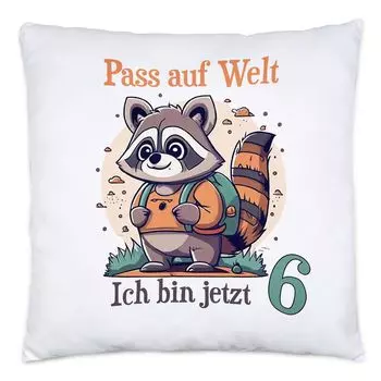 Берегись, мир, мне 6 подушек, включая наполнитель в виде енота именинника Hey!Print