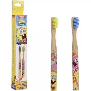 Берегите себя, Губка Боб, бамбуковая зубная щетка, партия из 2 штук Take Care