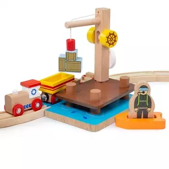 Береговой кран и водолаз Bigjigs Rail