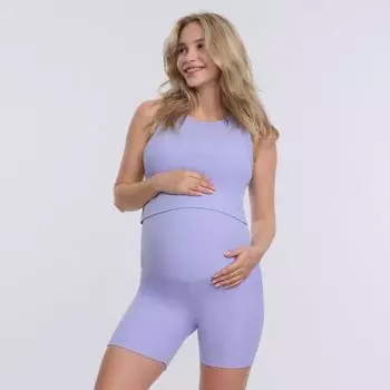 Беременная укороченная майка с V-образным вырезом сзади Motherhood, цвет sweet lavender