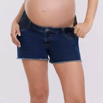 Беременные шорты с завышенной талией Motherhood, цвет dark wash