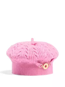 Берет фактурной вязки PATOU, розовый