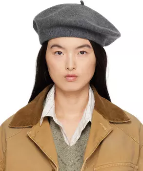 Берет из серой тяжелой шерсти Maison Margiela