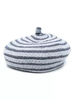 Берет крючком Emporio Armani, синий