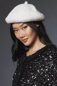 Берет Maeve с ресницами, белый