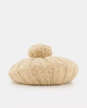 Берет светло-коричневого цвета в рубчик Tintoretto, коричневый