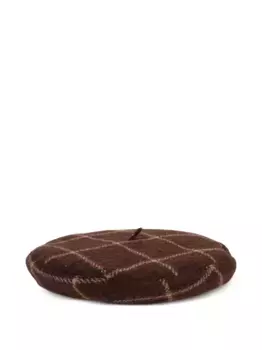 Берет в клетку Vivienne Westwood, коричневый