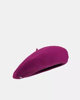 Берет во французском стиле из шерсти мериноса цвета фуксии Laulhre, фуксия