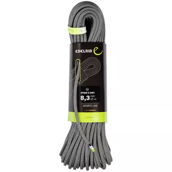 Bergzeit 83 Sting II Сухая полуверевка Edelrid, серый