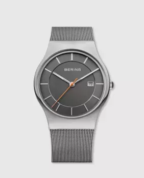 Bering 11938-007 Классические стальные мужские часы, серебряный