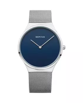 Bering 12138-007 CLASSIC Женские часы с синим циферблатом и серебряным сетчатым ремешком Bering, синий