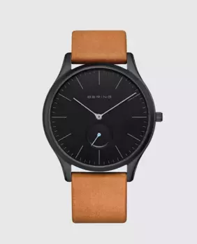 Bering 16641-522 Коричневые кожаные мужские часы, коричневый