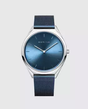 Bering 17039-307 Мужские часы с синей стальной сеткой, синий