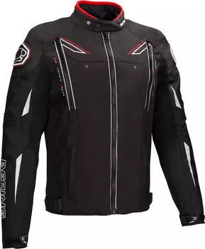 Мотоциклетная куртка Bering Ziggy со светоотражающими деталями, черный/белый