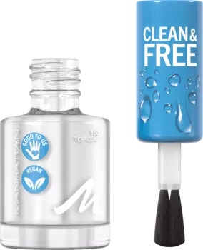 berlack Clean Free Top Coat 150 Oxygen Wave 8 мл. MANHATTAN Cosmetics