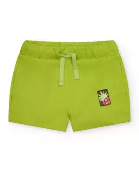 Бермудские шорты для мальчика с карманами и регулируемым шнурком Tuc tuc, зеленый