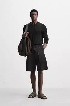 Бермудские шорты ZARA, черный