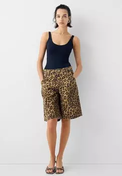 БЕРМУДЫ Animal Print Bershka, Джинсовые шорты светло-коричневый