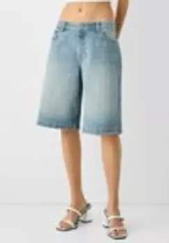 Бермуды BAGGY Bershka, светло-синий