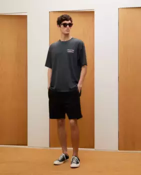 Бермуды-джоггеры мужские из технического хлопкового материала Green Coast, черный