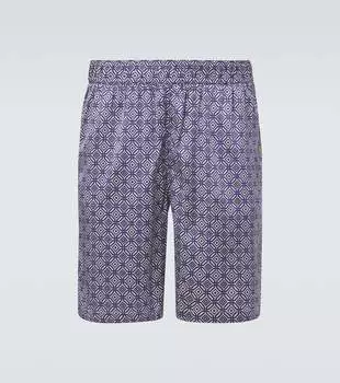 Бермуды из смесового шелка Palma Frescobol Carioca, Dusk