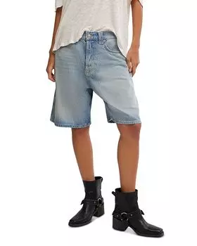 Бермуды Montana Mid Rise Free People, синий