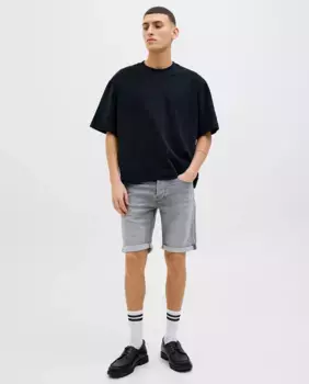 Бермуды мужские ковбойские regular fit Jack & Jones, серый