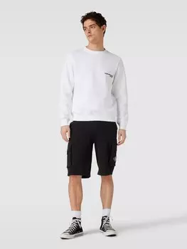 Бермуды прямого кроя с фактурным рисунком, модель «TEXTURE» Calvin Klein Jeans, черный