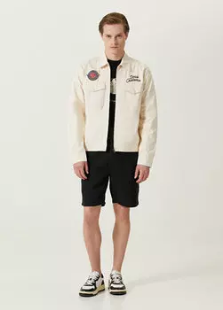 Бермуды с антрацитовым логотипом Deus Ex Machina