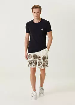 Бермуды с коричнево-белыми монетами и узором Dolce&Gabbana