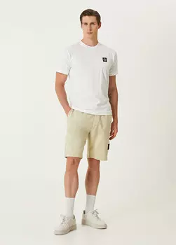 Бермуды с логотипом Stone Island, бежевый
