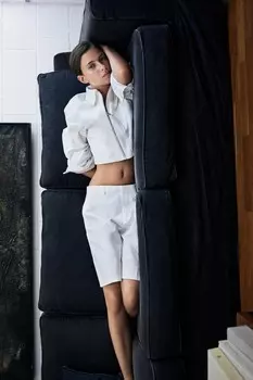 Бермуды шорты ZARA, белый