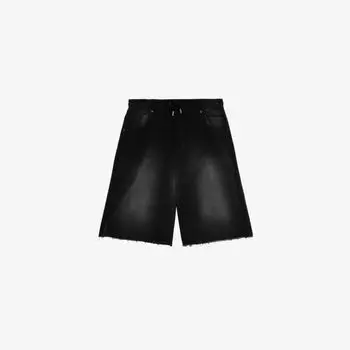 Бермуды The Kooples с необработанным краем хлопковые, черный