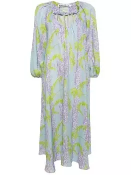 Bernadette длинное платье из жоржета с растительным принтом, синий