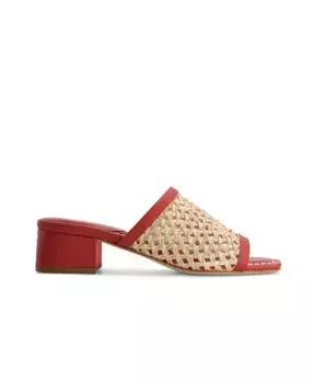 Бернардо Дженн Сандалии на низком каблуке Bernardo Footwear, красный