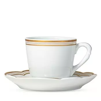 Бернардо Помпадур Мока Чашка и блюдце Bernardaud, белый