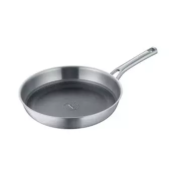 Berndes Tricion Resist Сковорода 28 см из нержавеющей стали с антипригарным покрытием, индукционная сковорода, серебро