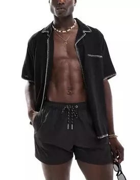 Bershka — Базовые черные плавки-шорты