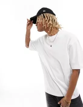 Bershka – Белая футболка оверсайз