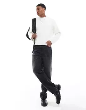 Bershka – Белый свитер крупной вязки